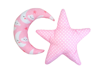 Moonlight pink star + moon