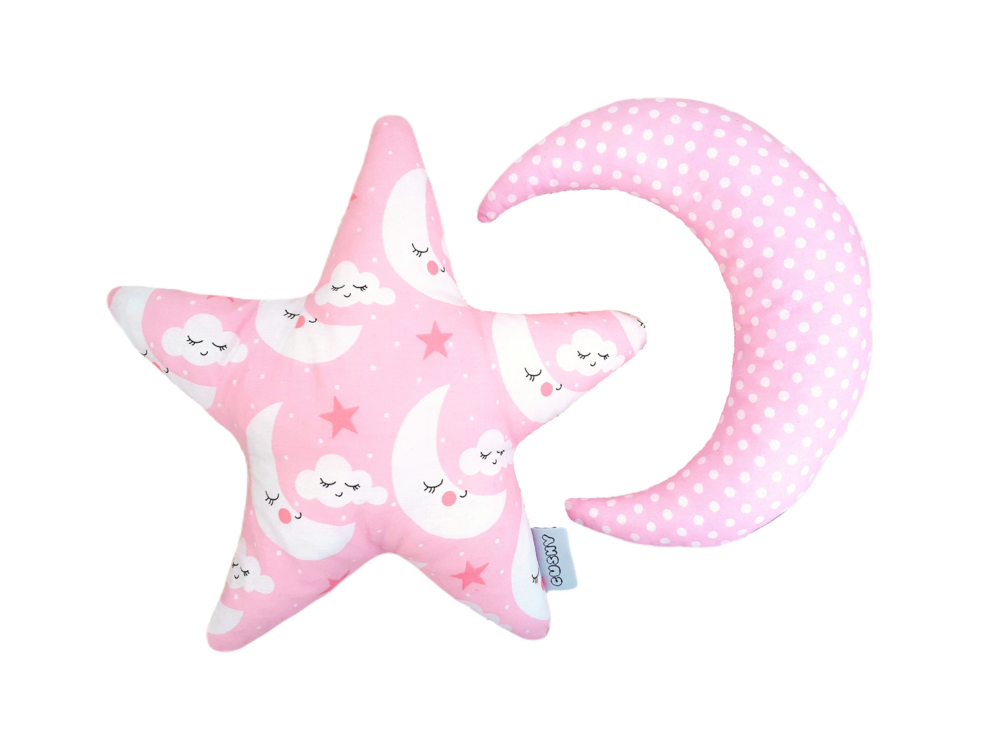 Moonlight pink star + moon