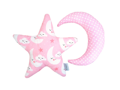 Moonlight pink star + moon